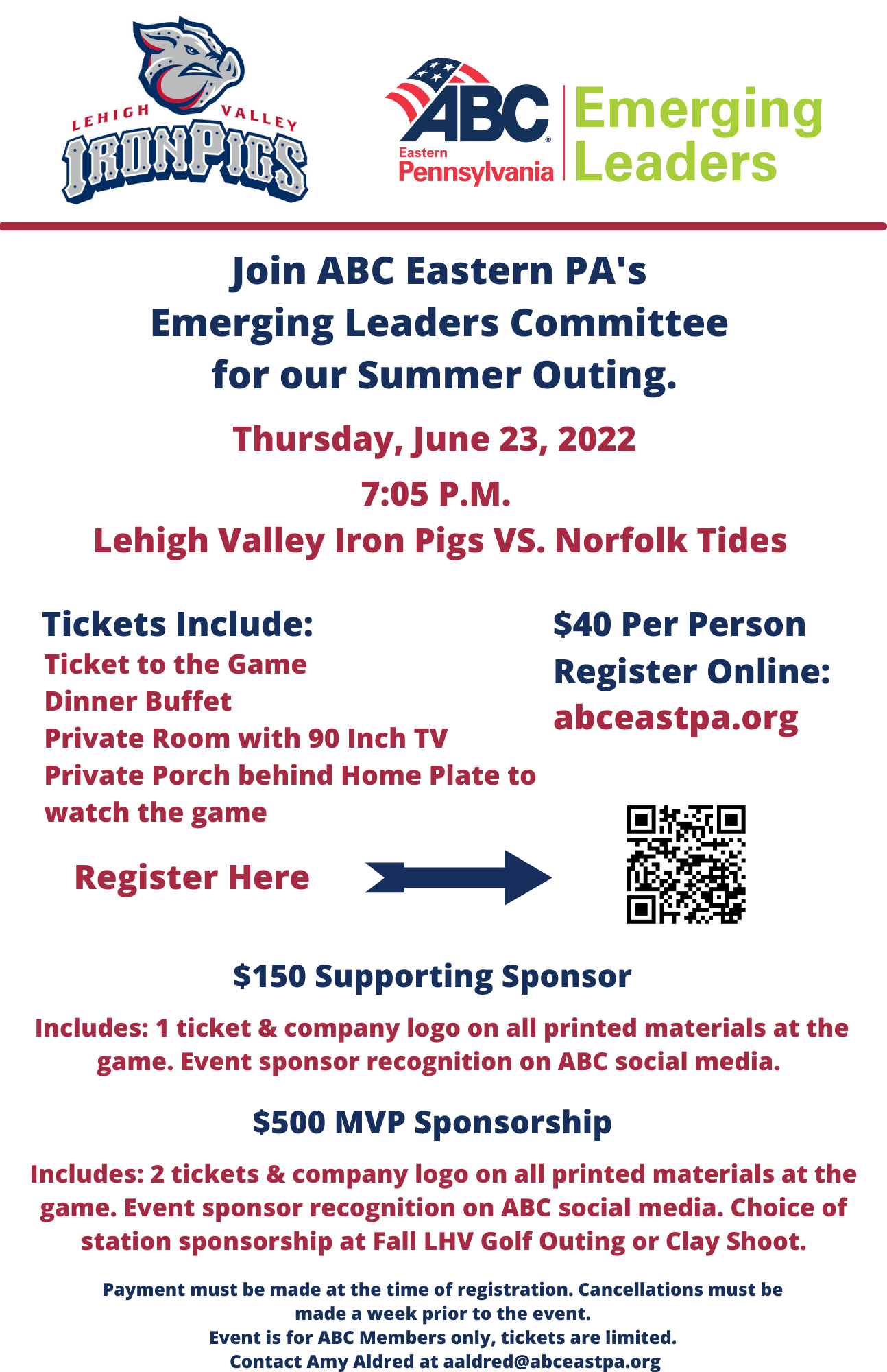 Emerging Leaders Iron Pigs Game ABC Eastern PA Chapter